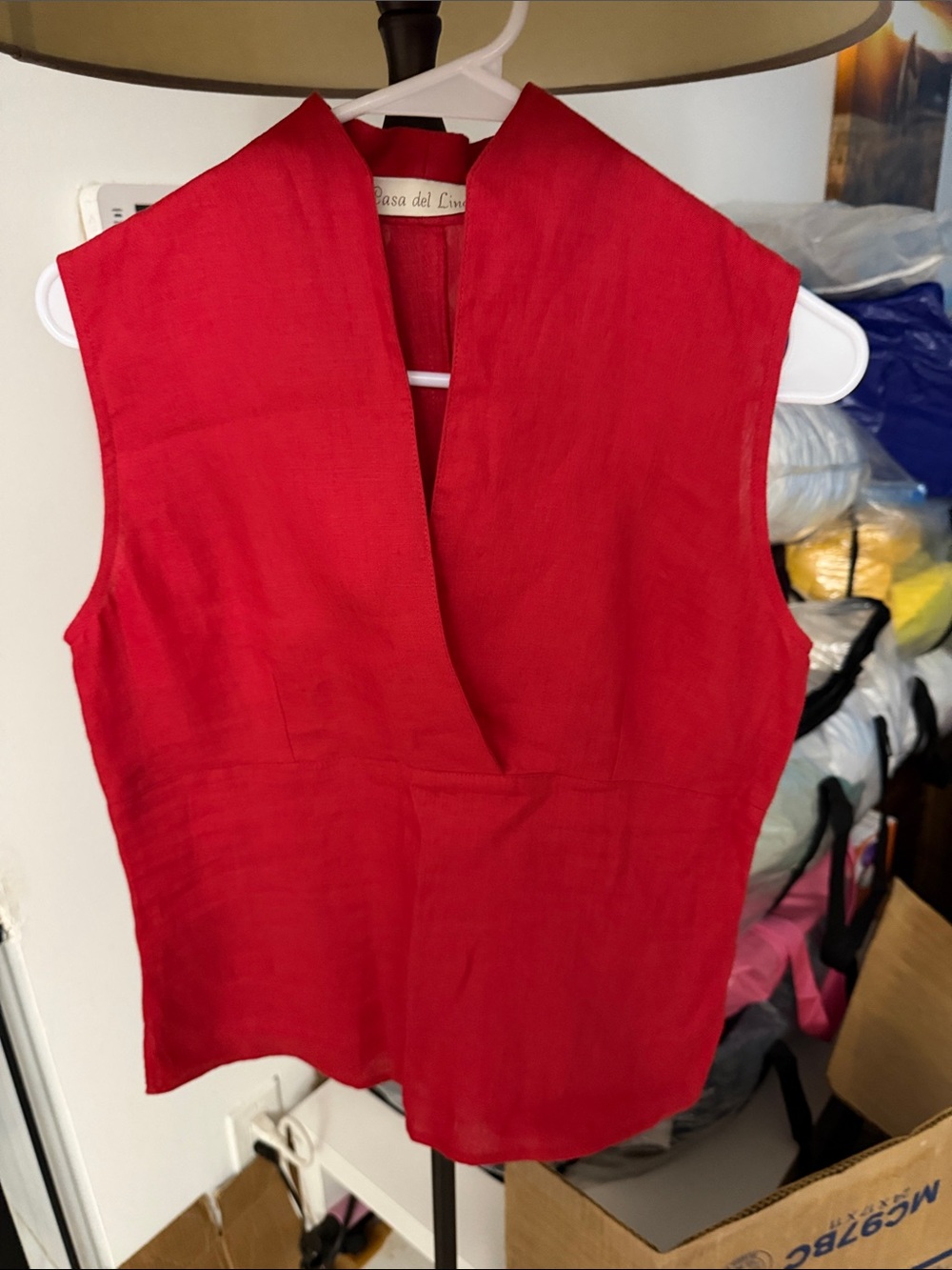 Women's Red Sleeveless Camisole - Classic Summer Layering Top